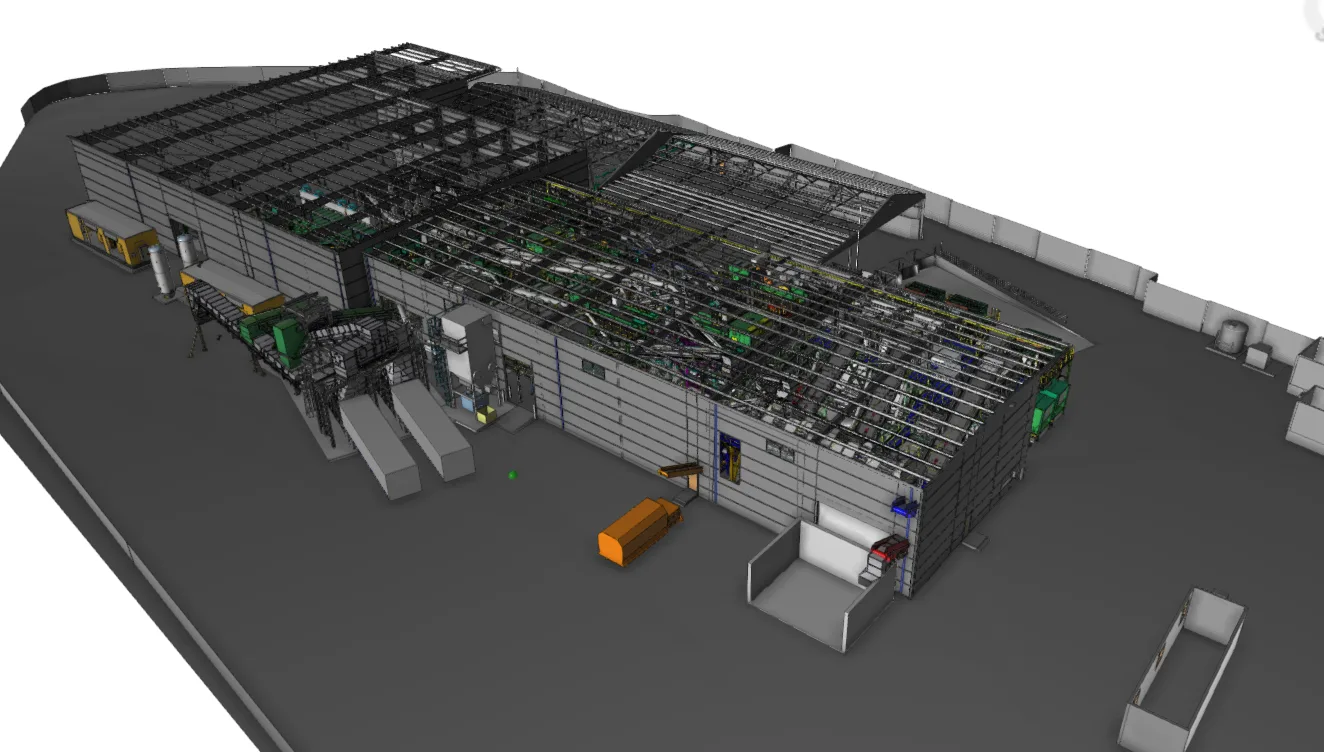 Fortune 100 Waste Management Account: 40+ MRF Retrofits Documented Since Introducing 3D Laser Scanning 6 OAK-BIM360-1.png.webp