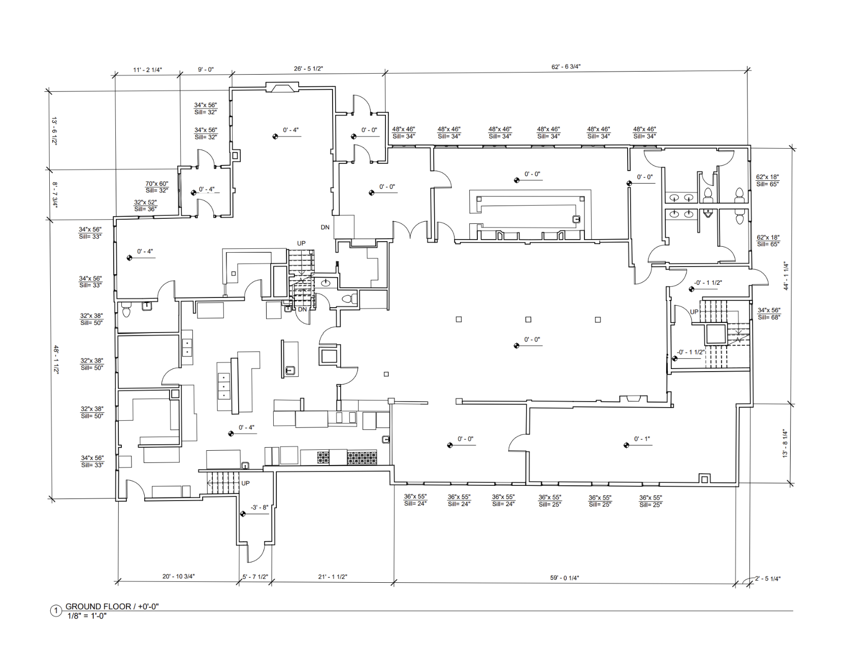 Existing-Conditions Documentation for Two Historic Buildings 2 Architectural floor plan layout diagram