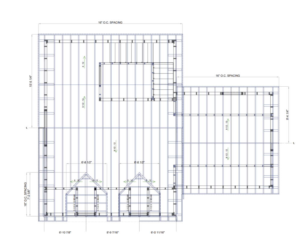 Architectural floor plan with dimensions